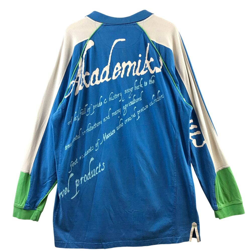 Vintage‎ Akademiks Polo Shirt Men's Size 3XL Long Sleeve Embroidered Heavyweight